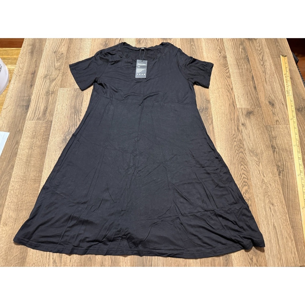Molerani Dress, Women's Size Medium, Black, Short Sleeve, A-line, NWT